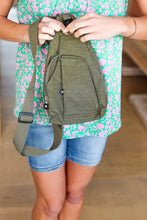 Load image into Gallery viewer, Army Green Nylon Casual Crossbody Sling Bag
