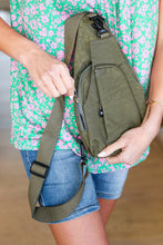 Load image into Gallery viewer, Army Green Nylon Casual Crossbody Sling Bag
