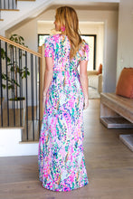 Load image into Gallery viewer, Diva Dreams Fuchsia Floral Print Maxi Dress
