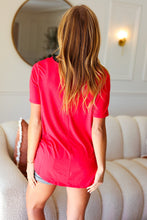 Load image into Gallery viewer, Take On The Day Ruby Dolphin Hem Shell Button Down Top
