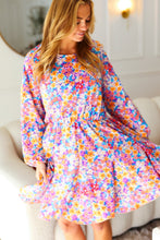 Load image into Gallery viewer, Give You Joy Lilac Floral Print Godet Long Sleeve Dress
