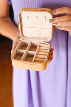 Load image into Gallery viewer, Floral &amp; Cork Travel Jewelry Box
