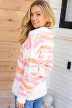 Load image into Gallery viewer, Perfectly You Mango Multicolor Stripe Chunky Knit Sweater
