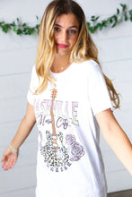 Load image into Gallery viewer, White Cotton NASHVILLE Music City Graphic Tee

