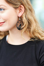 Load image into Gallery viewer, Halloween Black Cat Spooky Acrylic Drop Earrings
