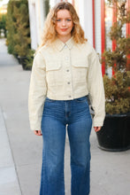 Load image into Gallery viewer, Back In Town Natural Cotton Twill Cropped Jacket
