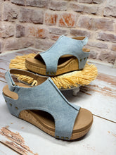 Load image into Gallery viewer, Dessie Denim Wedges
