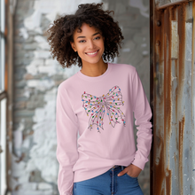 Load image into Gallery viewer, Lights in a Bow Graphic Long Sleeve Tee
