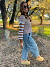 Load image into Gallery viewer, PREORDER: Aspen Striped Sleeve Sweater in Four Colors
