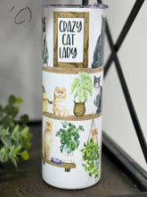 Load image into Gallery viewer, PREORDER: Crazy Cat Lady Skinny Tumbler
