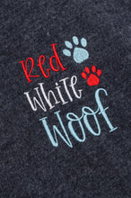 Load image into Gallery viewer, PREORDER: Embroidered Red White Woof Tee
