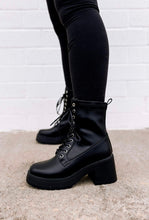 Load image into Gallery viewer, Carmen Combat Boot in Black
