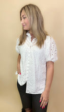 Load image into Gallery viewer, Beth Ann Eyelet Top in White
