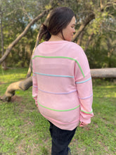 Load image into Gallery viewer, PREORDER: Just Too Good Rainbow Striped Sweater in Two Colors
