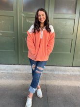 Load image into Gallery viewer, PREORDER: Half Zip Fleece Pullover in Sherbet
