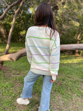 Load image into Gallery viewer, PREORDER: Just Too Good Rainbow Striped Sweater in Two Colors
