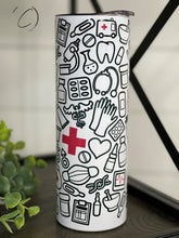 Load image into Gallery viewer, PREORDER: Doodle Doc Skinny Tumbler
