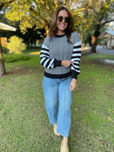 Load image into Gallery viewer, PREORDER: Aspen Striped Sleeve Sweater in Four Colors
