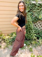 Load image into Gallery viewer, PREORDER: Archer Asymmetrical Pocket Wide Leg Cargo Pants in Two Colors
