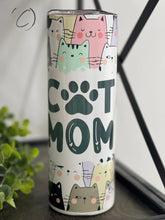 Load image into Gallery viewer, PREORDER: Cat Mom Skinny Tumbler
