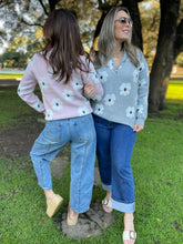 Load image into Gallery viewer, PREORDER: Flower Powered Half Zip Sweater in Four Colors
