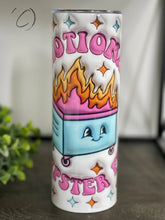 Load image into Gallery viewer, PREORDER: Emotional Dumpster Fire Skinny Tumbler
