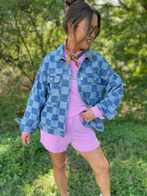 Load image into Gallery viewer, PREORDER: Checkered Denim Jacket
