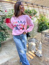 Load image into Gallery viewer, PREORDER: Merry Everything Tinsel Sweatshirt in Two Colors
