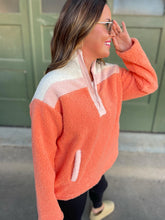 Load image into Gallery viewer, PREORDER: Half Zip Fleece Pullover in Sherbet
