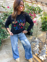 Load image into Gallery viewer, PREORDER: Merry Everything Tinsel Sweatshirt in Two Colors
