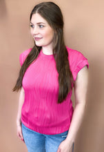 Load image into Gallery viewer, Lydia Textured Top in Fuchsia
