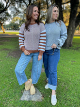 Load image into Gallery viewer, PREORDER: Aspen Striped Sleeve Sweater in Four Colors
