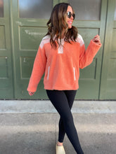 Load image into Gallery viewer, PREORDER: Half Zip Fleece Pullover in Sherbet
