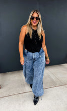 Load image into Gallery viewer, PREORDER: Charlie Cinch Hem Wide Leg Jeans
