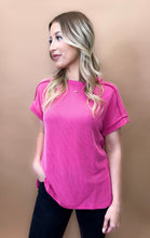 Load image into Gallery viewer, Brea Ribbed Top in Hot Pink
