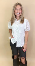 Load image into Gallery viewer, Beth Ann Eyelet Top in White
