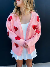 Load image into Gallery viewer, PREORDER: Be Mine Sequin Heart Cardigan in Three Colors
