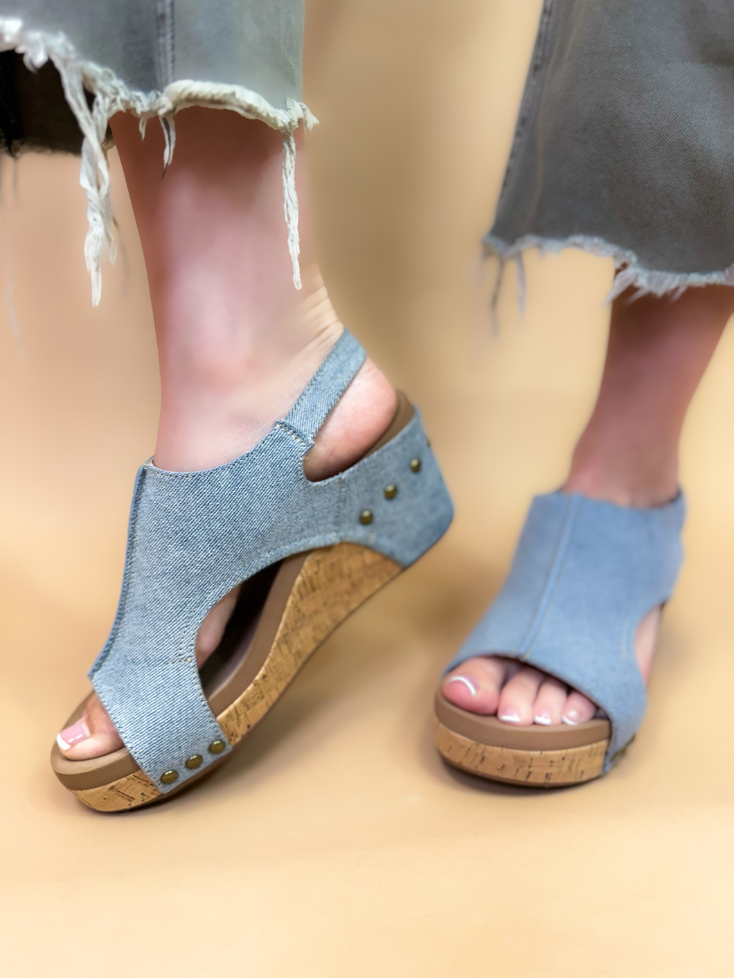 Dessie Denim Wedges