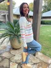 Load image into Gallery viewer, PREORDER: Come On Get Happy Striped Sweater in Two Colors
