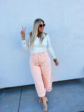Load image into Gallery viewer, PREORDER: Peach Wash Barrel Jeans
