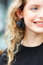 Load image into Gallery viewer, Halloween Bat Designed Beaded Earrings
