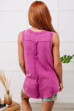 Load image into Gallery viewer, A Few of My Favorite Things Round Neck Tank in Fuchsia
