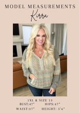 Load image into Gallery viewer, Big Sky Country Waffle Knit Top In Apricot
