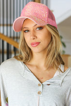 Load image into Gallery viewer, Pink Rhinestone Mesh Trucker Hat
