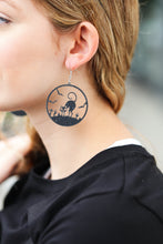 Load image into Gallery viewer, Halloween Black Cat Spooky Acrylic Drop Earrings
