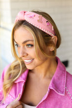 Load image into Gallery viewer, Barbie Pink Pearl Embellished Top Knot Headband
