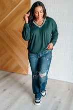 Load image into Gallery viewer, All Out Comfort V-Neck Pullover in Midnight Green
