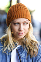 Load image into Gallery viewer, Let's Go Mustard Cable Knit Beanie

