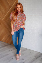 Load image into Gallery viewer, Bohemian Moment Floral Mock Neck Blouse
