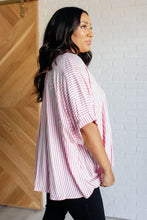 Load image into Gallery viewer, Boxy Striped Button Up in Hot Pink
